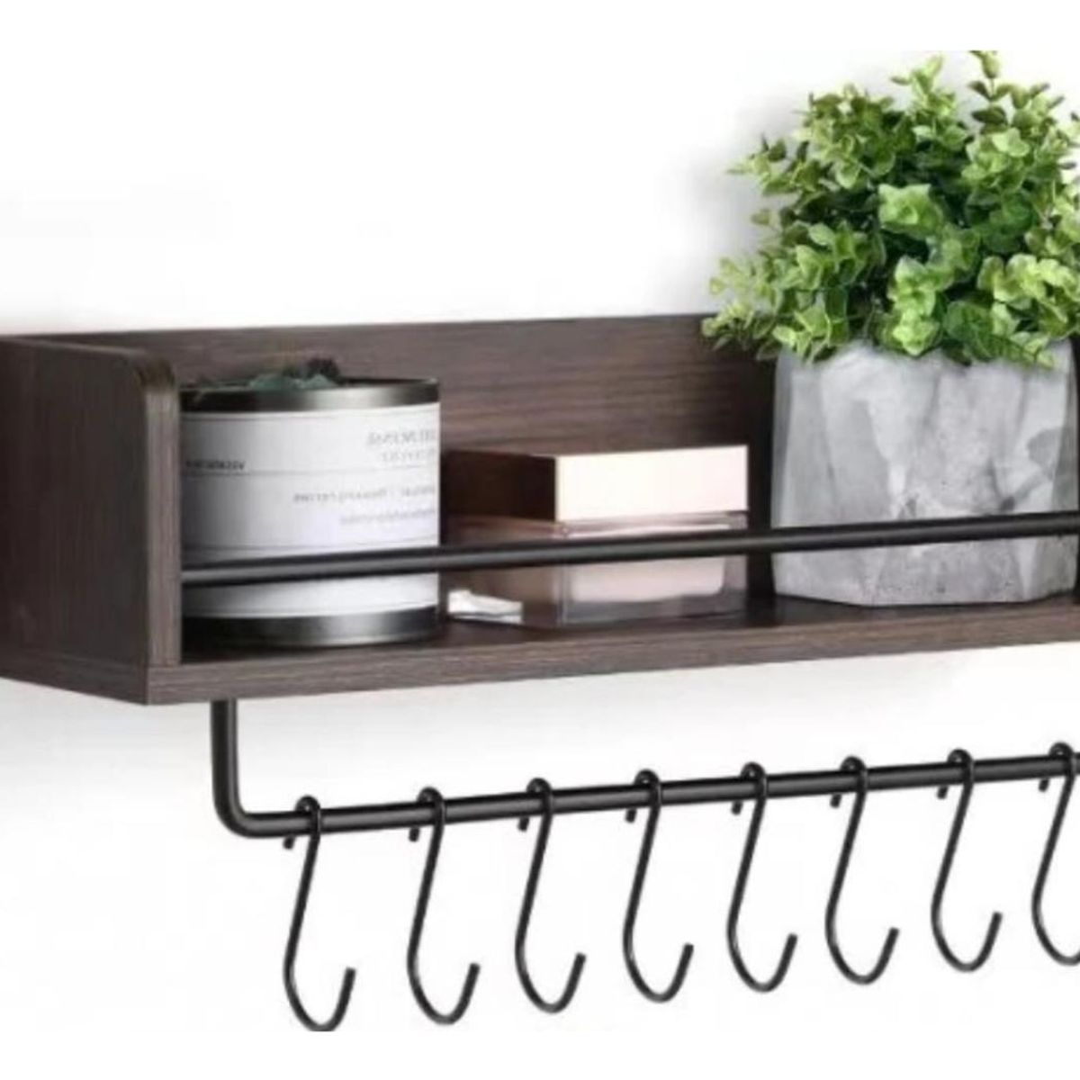 IMPORTCLICK - Kit 2 Repisas Soportes Multiuso Madera - Café