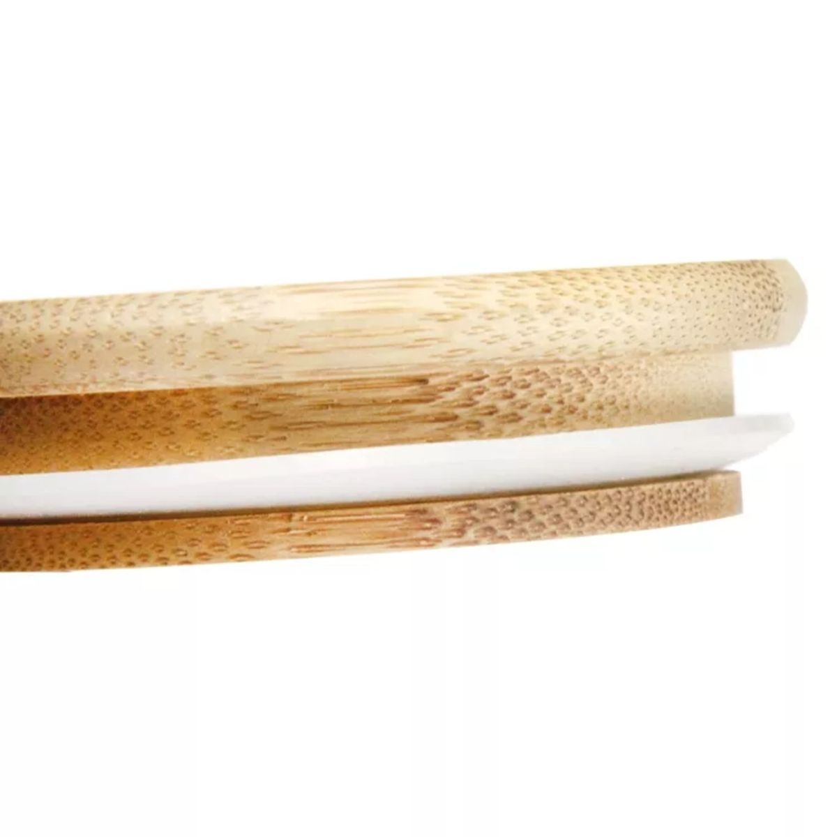 IMPORTCLICK - Vaso Mug Vidrio Doble Capa Con Tapa Bambú 260 ML