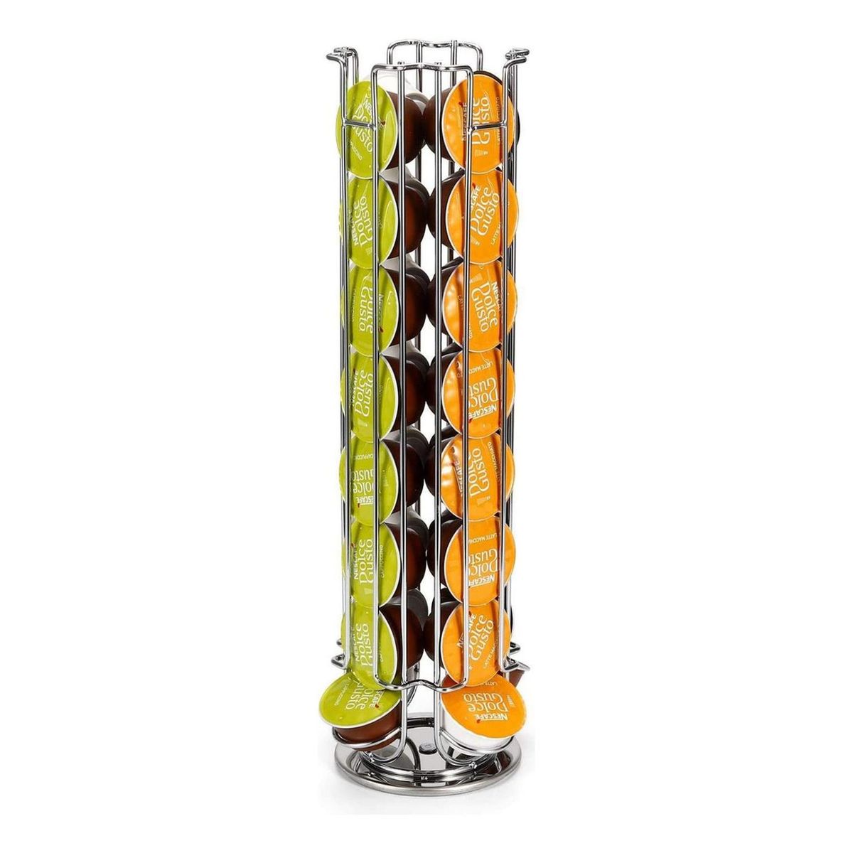IMPORTCLICK - Porta 32 Cápsulas Dolce Gusto Giratorio 360° - Plateado