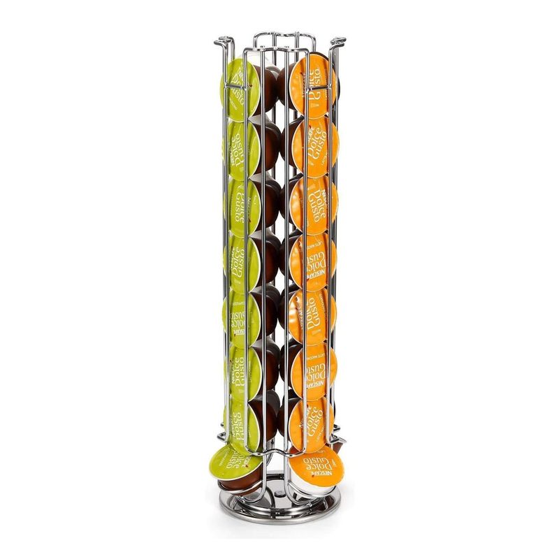 IMPORTCLICK - Porta 32 Cápsulas Dolce Gusto Giratorio 360° - Plateado
