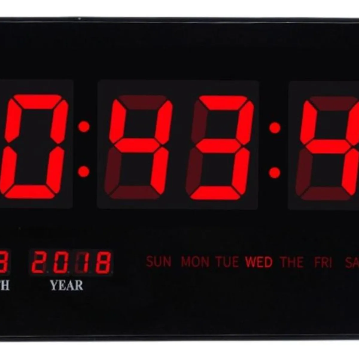 IMPORTCLICK - Reloj Digital LED Pared Hora Fecha Temperatura 22x46x2.5 CM