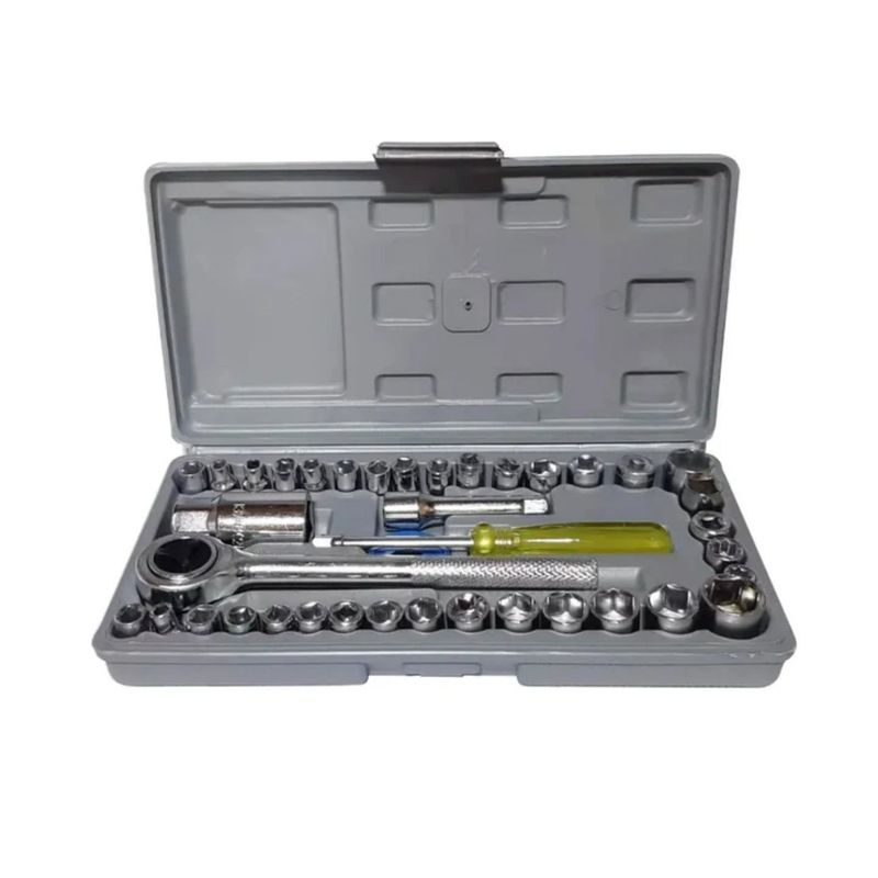 IMPORTCLICK - Set Caja Juego Dados 40 Pcs 1/4-3/8 Chicharra Auto