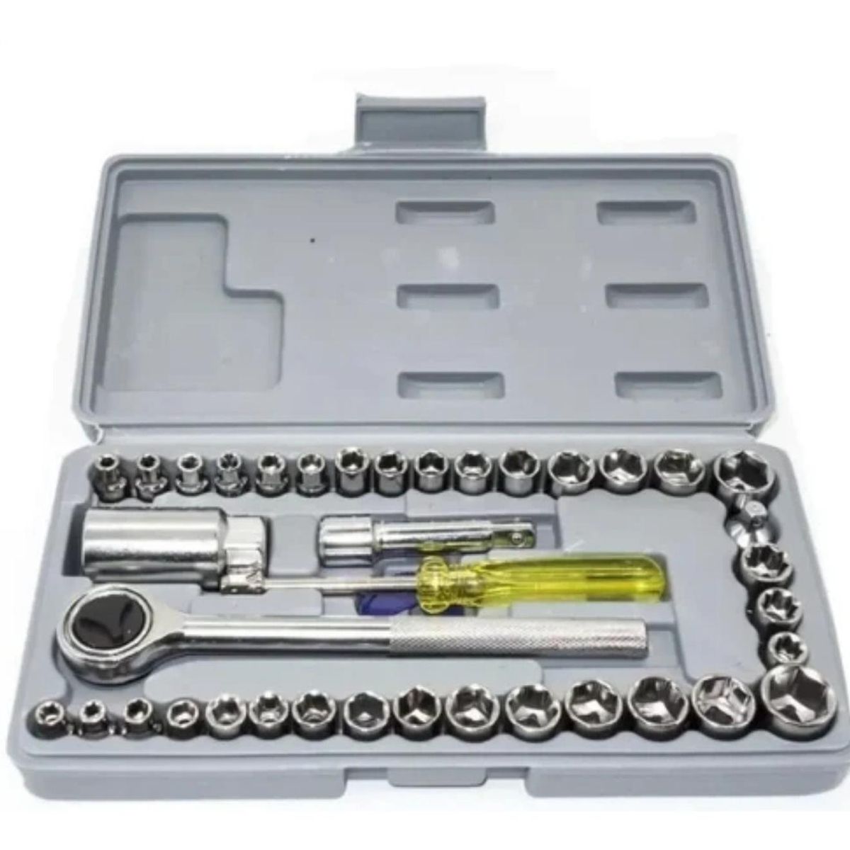 IMPORTCLICK - Set Caja Juego Dados 40 Pcs 1/4-3/8 Chicharra Auto