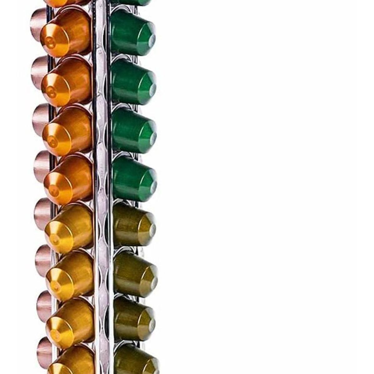 IMPORTCLICK - Porta 40 Cápsulas Nespresso Giratorio 36x11 CM - Plateado