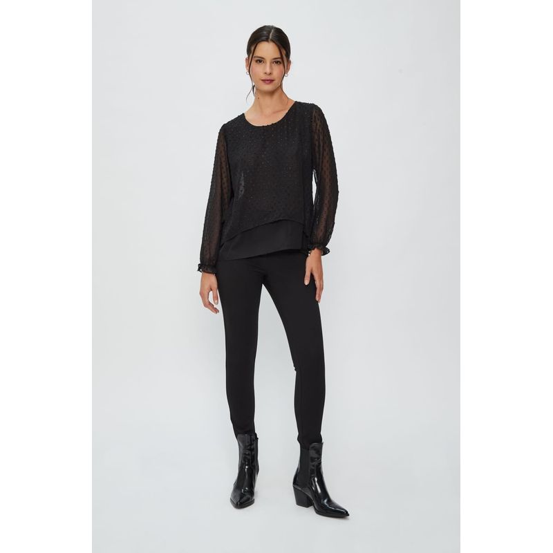 ASH - Blusa Lisa Negro Ash