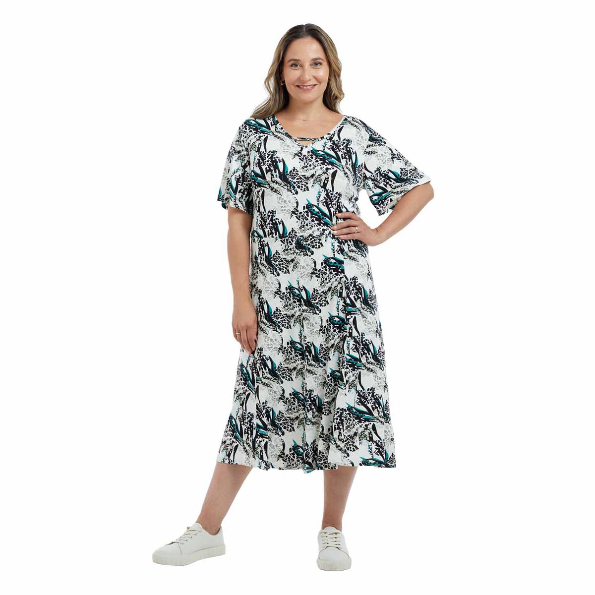 FASHION'S PARK - Vestido Mujer Campana Crudo Fashion's Park