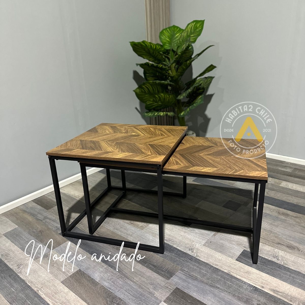 HABITA2 CHILE - Mesa Centro rectangular Rustic tipo Nido