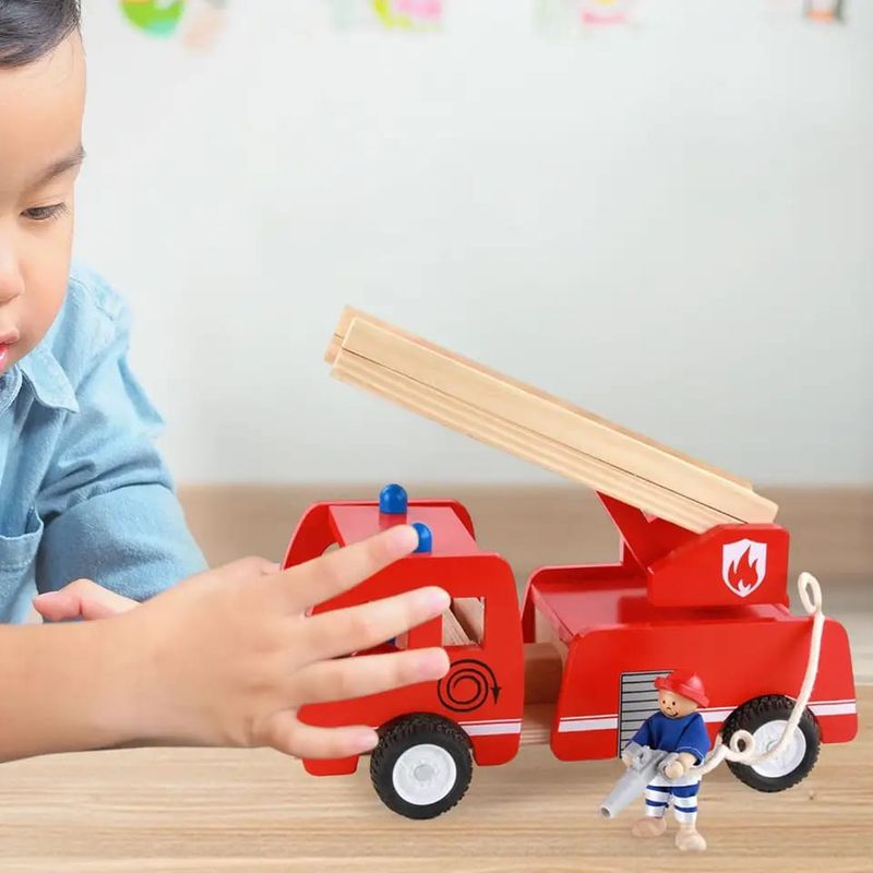 OEM - JUGUETE AUTO DE BOMBEROS MONTESSORI ARMABLE