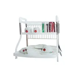 IMPORTCLICK - Rack Escurridor Secador Loza Blanco 2 Niveles - Blanco