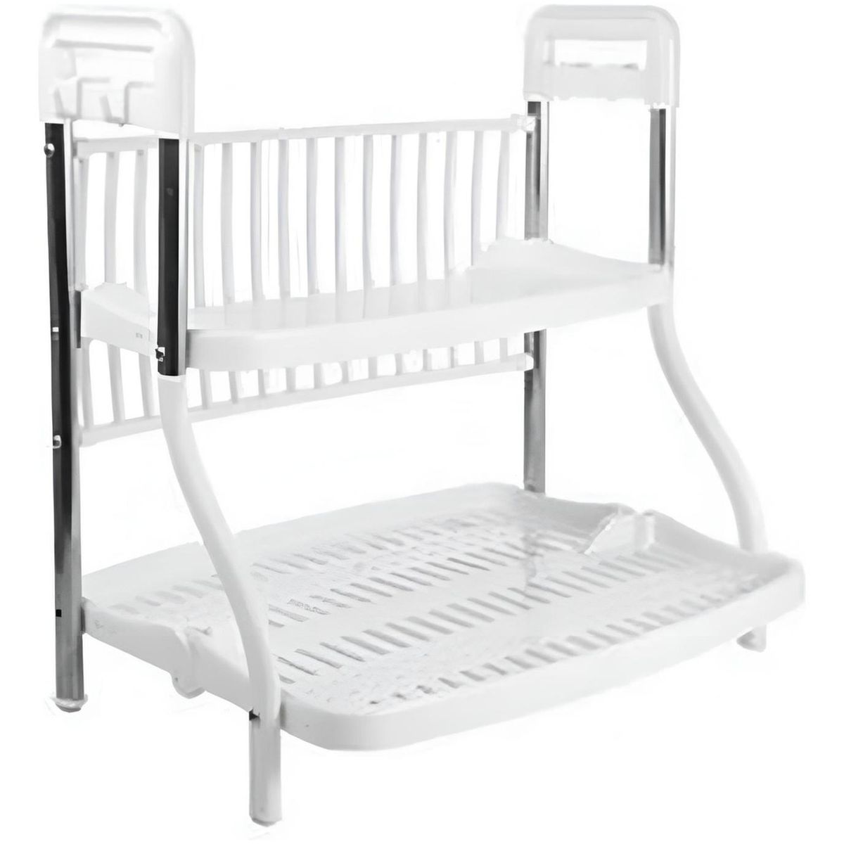 IMPORTCLICK - Rack Escurridor Secador Loza Blanco 2 Niveles - Blanco