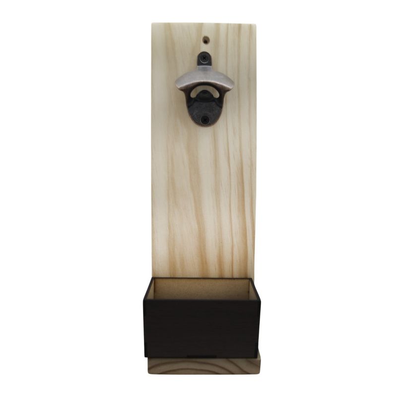 IMPORTCLICK - Destapador Abridor Cerveza Pared Madera Natural - Café