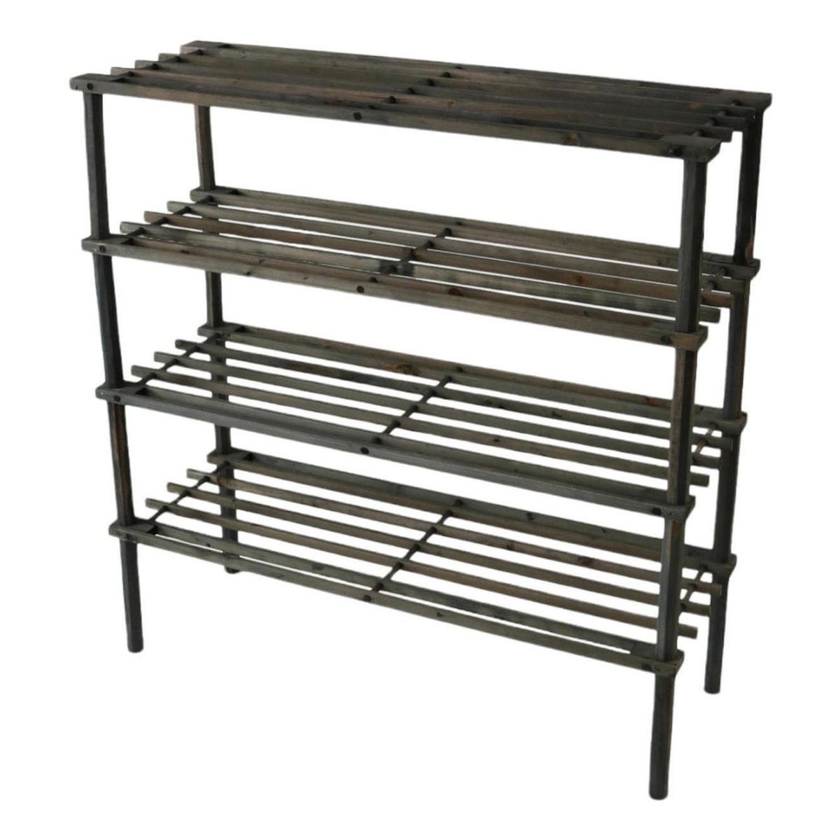 IMPORTCLICK - Zapatero Organizador De Madera Con 4 Niveles Café Oscuro