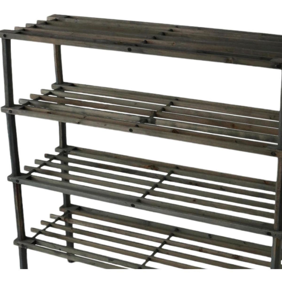 IMPORTCLICK - Zapatero Organizador De Madera Con 4 Niveles Café Oscuro