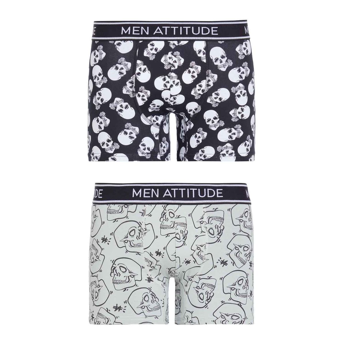 FASHION'S PARK - Boxer Hombre Bipack Liso Print Verde Claro Fashion's Park