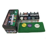 Set Juego Poker De Mesa 200 Fichas + Naipes Y Mantel