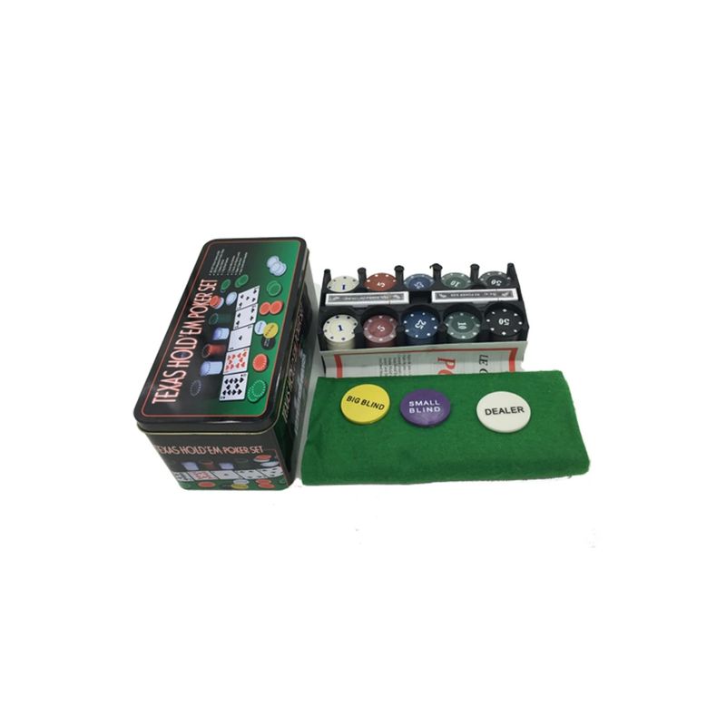 IMPORTCLICK - Set Juego Poker De Mesa 200 Fichas + Naipes Y Mantel