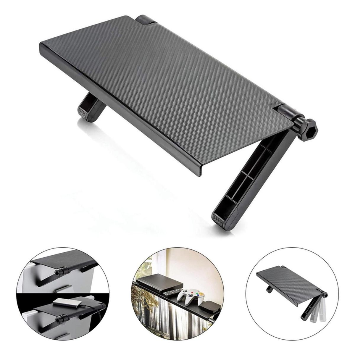 IMPORTCLICK - Repisa Estante Pared Soporte Sobre Pantalla TV Ajustable y Plegable