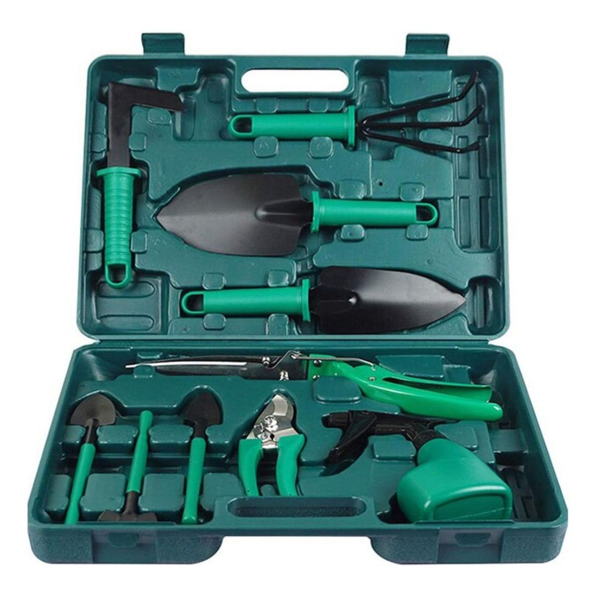 IMPORTCLICK - Kit Herramientas Jardinería Acero Rastrillo Tijera Podar