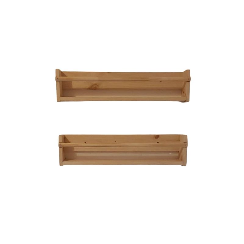 IMPORTCLICK - Repisa Organizador Pared Madera Pino 60X15X14 CM - Café