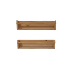 IMPORTCLICK - Repisa Organizador Pared Madera Pino 60X15X14 CM - Café