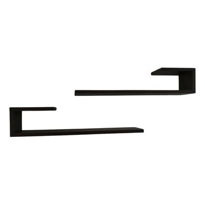 Imagen 2 del producto Juego Repisas Flotantes Madera Geo Negro 95x45x15 Cm