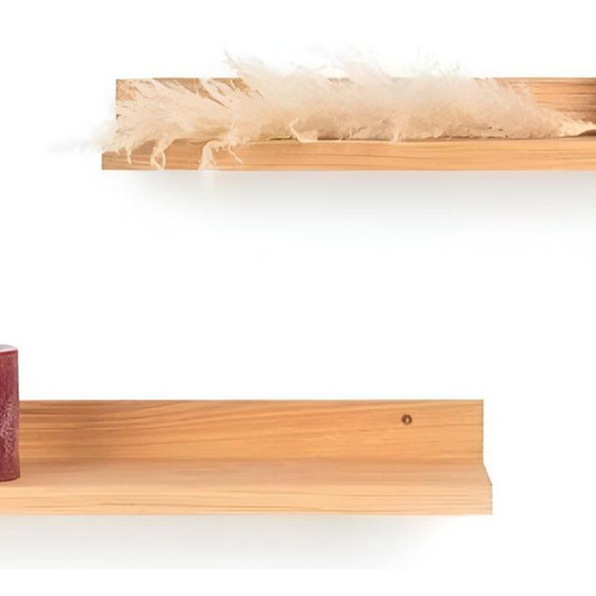 IMPORTCLICK - Set 4 Repisas Flotantes Rectas Soporte Café 2 De 40 cm y 2 De 60 cm