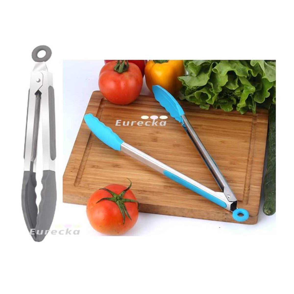 GENERICO - Pinzas Tenazas Cocina Asados Bbq Comedor Acero Inox Silicona