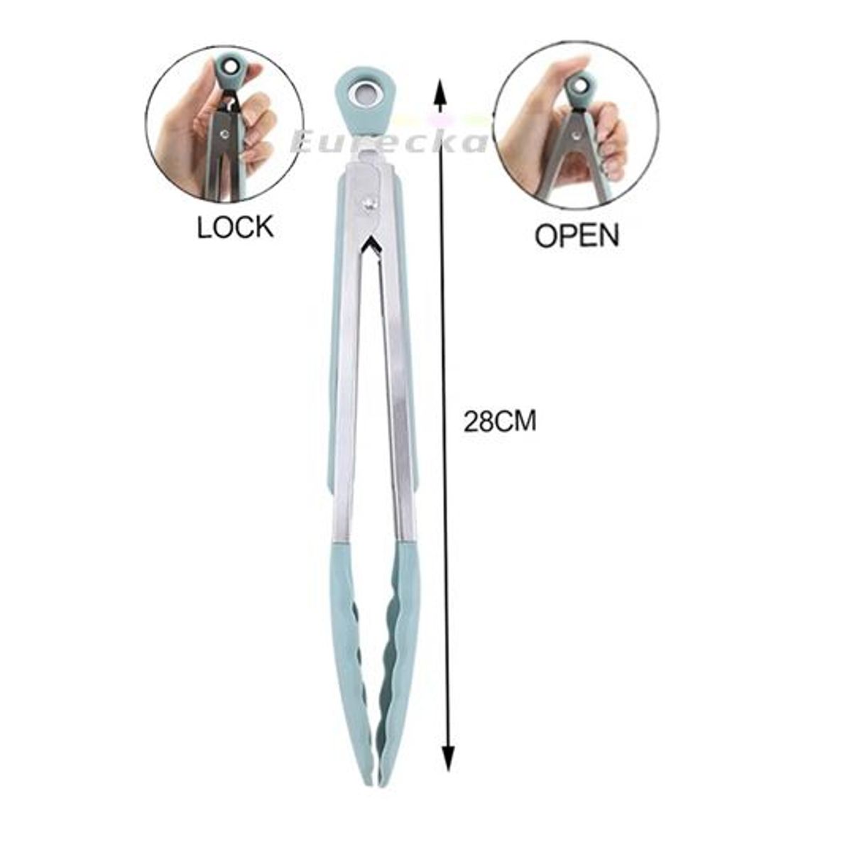 GENERICO - Pinzas Tenazas Cocina Asados Bbq Comedor Acero Inox Silicona