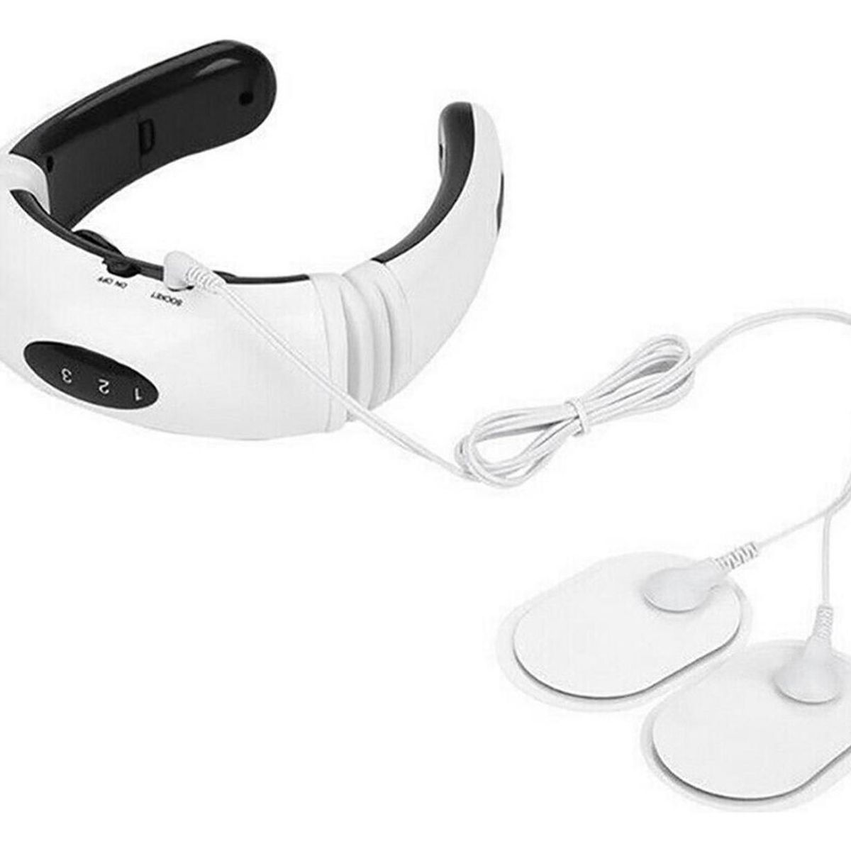 IMPORTCLICK - Electro Estimulador Masajeador Cuello Cervical 2 Electrodos - Blanco