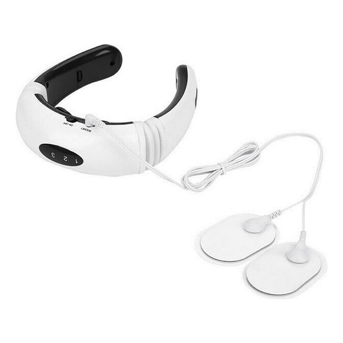 IMPORTCLICK - Electro Estimulador Masajeador Cuello Cervical 2 Electrodos - Blanco