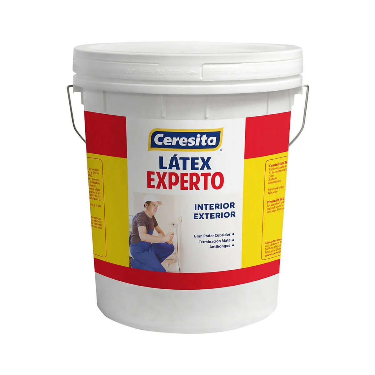 CERESITA - Látex experto Tineta 4 galón Blanco invierno Ceresita