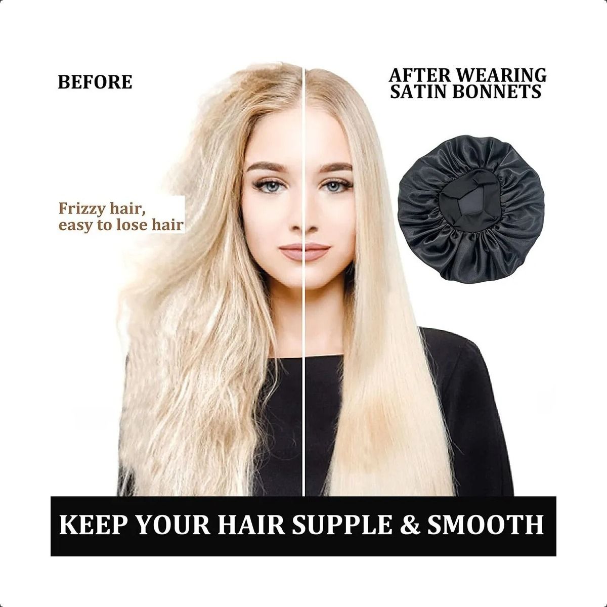 GENERICO - Gorro De Satin Para Cuidar Peinado Dormir Antienredante Cabello