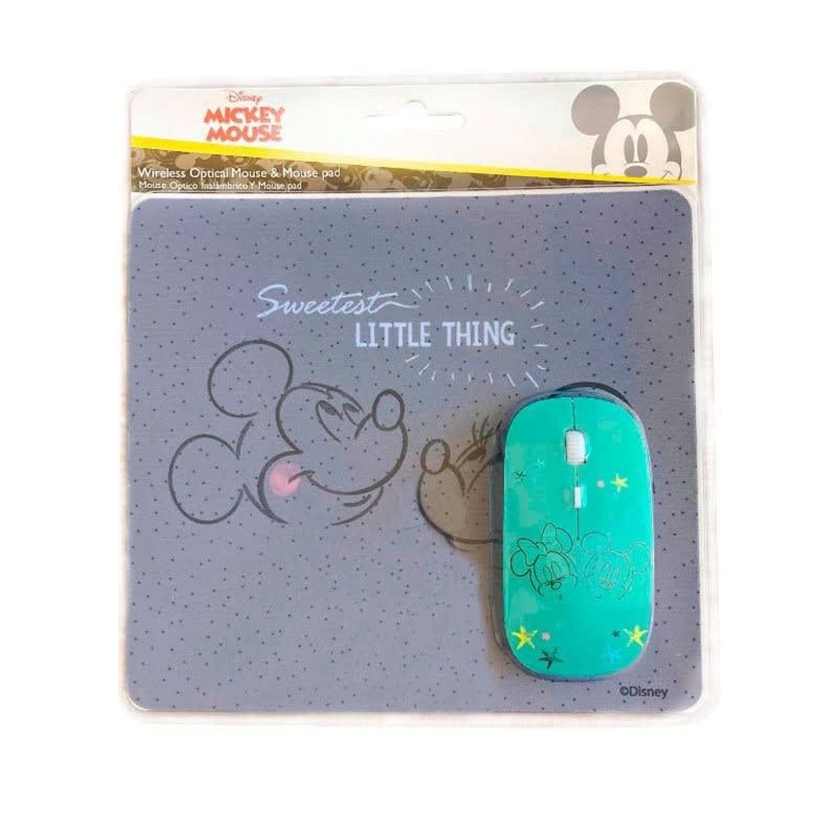 DISNEY - Kit Mouse Inalambrico y Mouse Pad Mickey 2