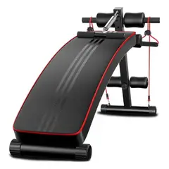 IMPORTCLICK - Banca Camilla GYM Abdominales Bandas Elásticas Ejercicios - Negro