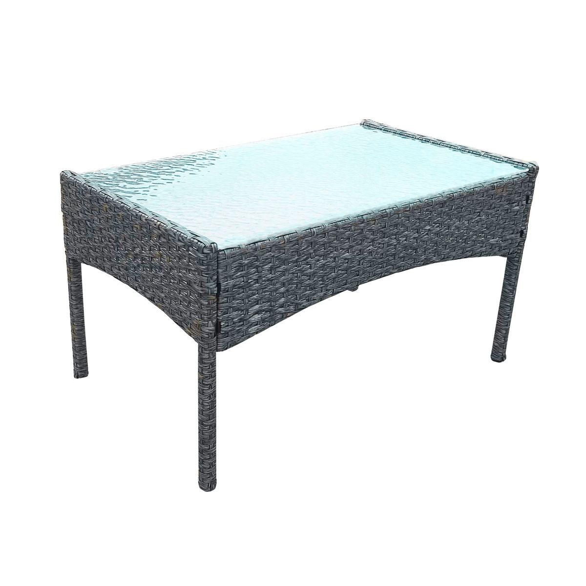 IMPORTCLICK - Juego Comedor Terraza Jardín Tipo Rattan 4 Piezas