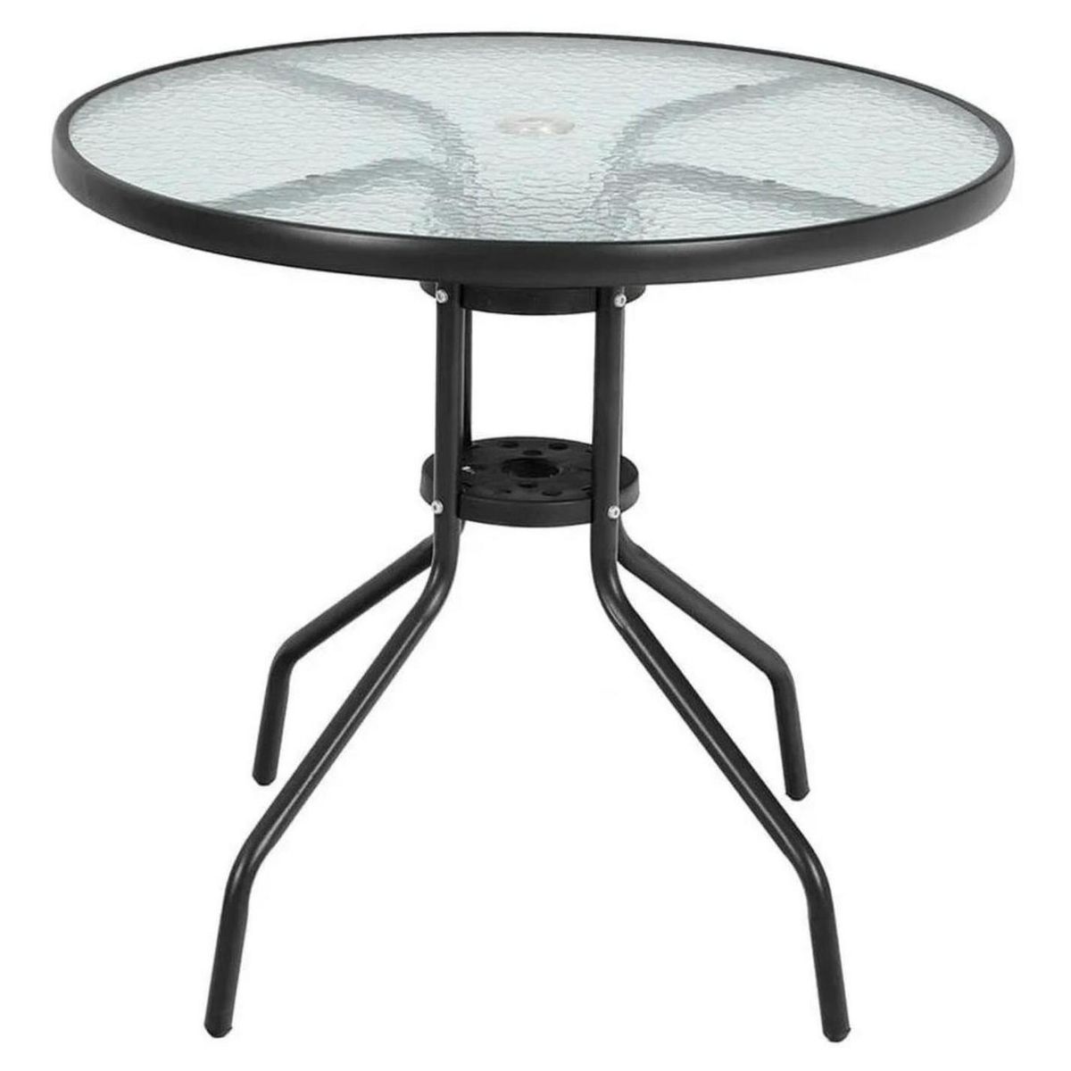 IMPORTCLICK - Juego Comedor Terraza Jardín Exterior + 4 Sillas Y Quitasol Metal