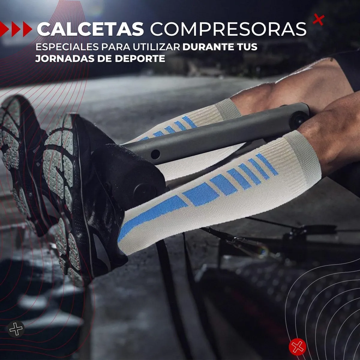 FITNICS - Medias Calcetines de Compresion Deportivas 3 Pares Fitnics