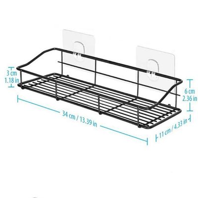 Imagen 2 del producto Organizador De Ducha Set X2 Repisa Baño Adhesivo Inoxidable Color Negr