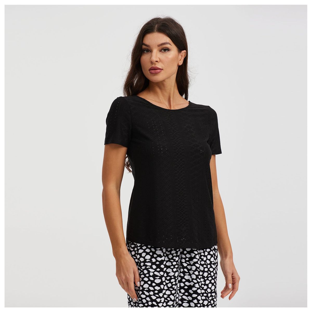 FASHION'S PARK - Polera Mujer Macramé Negro Fashion's Park