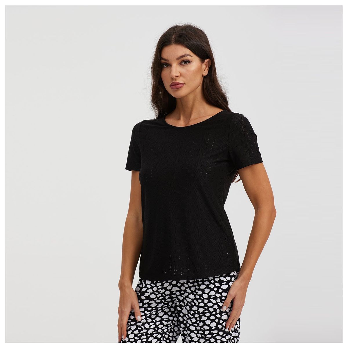 FASHION'S PARK - Polera Mujer Macramé Negro Fashion's Park