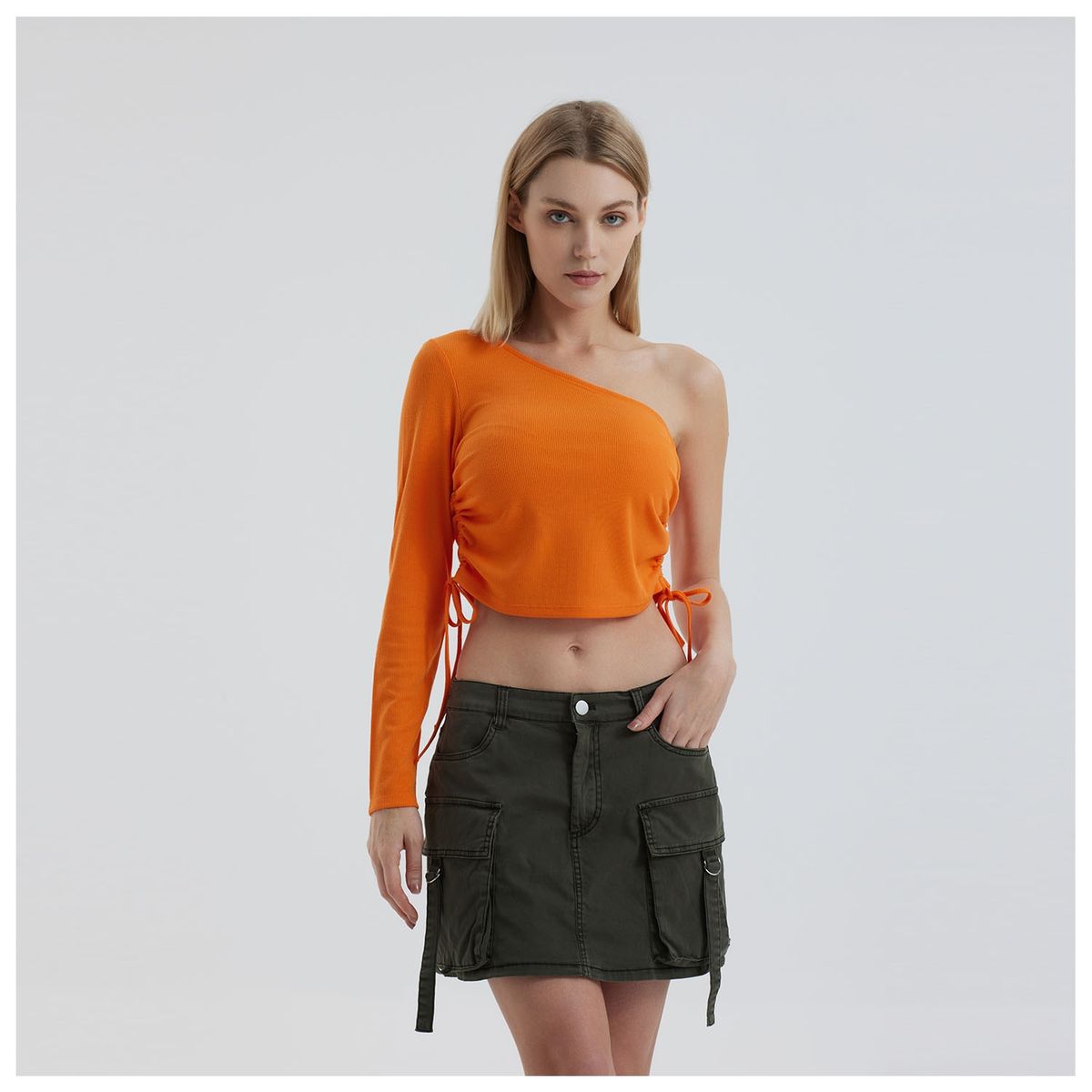 FASHION'S PARK - Polera Mujer Cut Out Camel Fashion's Park