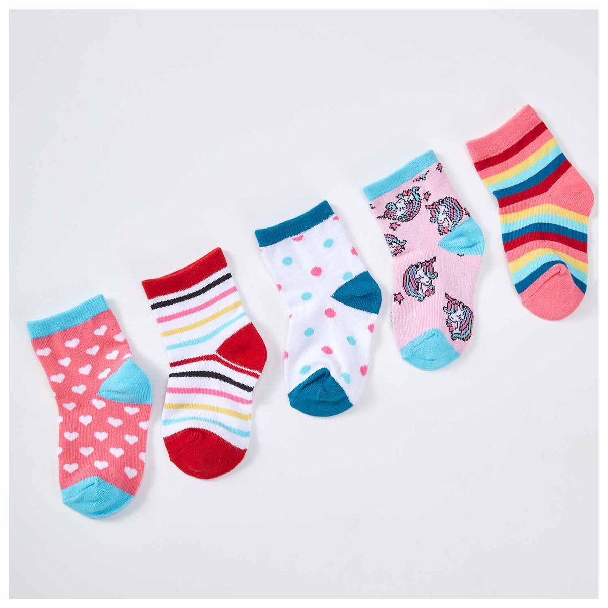 FASHION'S PARK - Calcetin Niña Pack 5 Rojo Fashion's Park