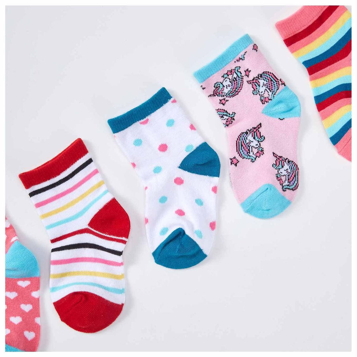 FASHION'S PARK - Calcetin Niña Pack 5 Rojo Fashion's Park