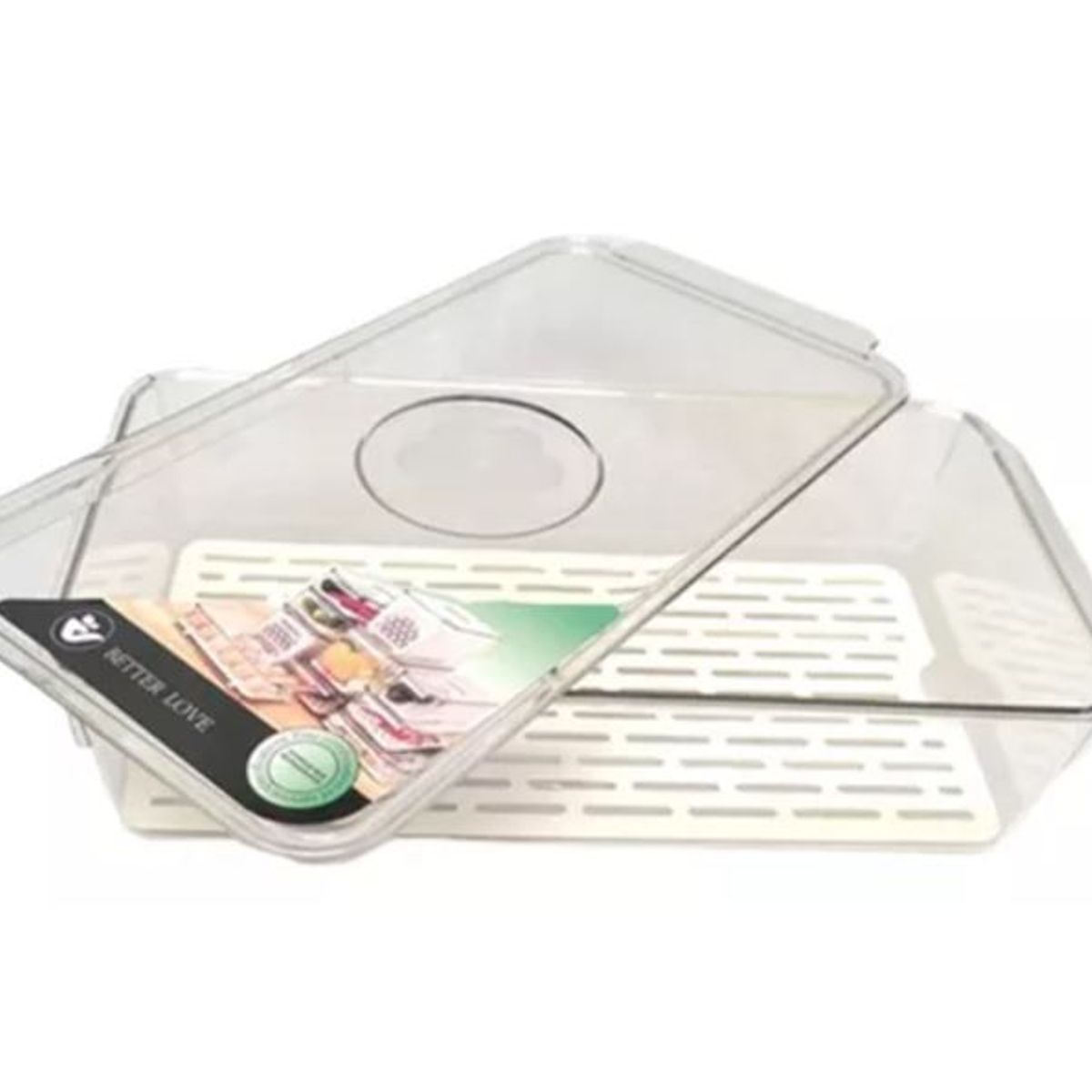 GENERICO - Organizador Refrigerador Acrilico Transparente Con Tapa