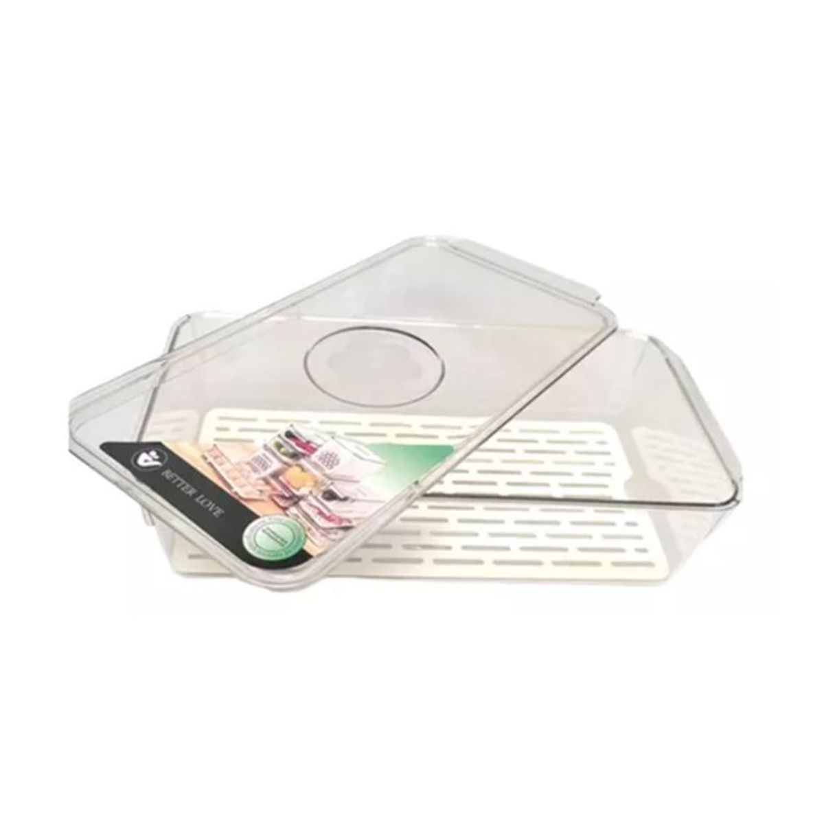 GENERICO - Organizador Refrigerador Acrilico Transparente Con Tapa