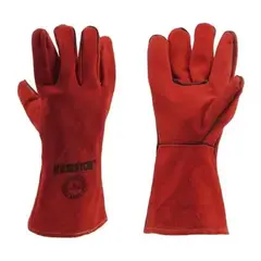 METALFER - Guantes Descarne Soldador Rojo