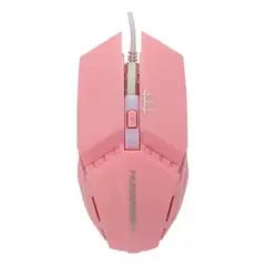 GENERICO - Mouse Gamer Rosado Usb 1600 Dpi.