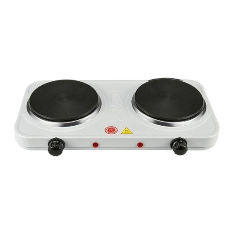 GENERICO - Encimera Hot Plate Blanca 2 Hornillas Portátil
