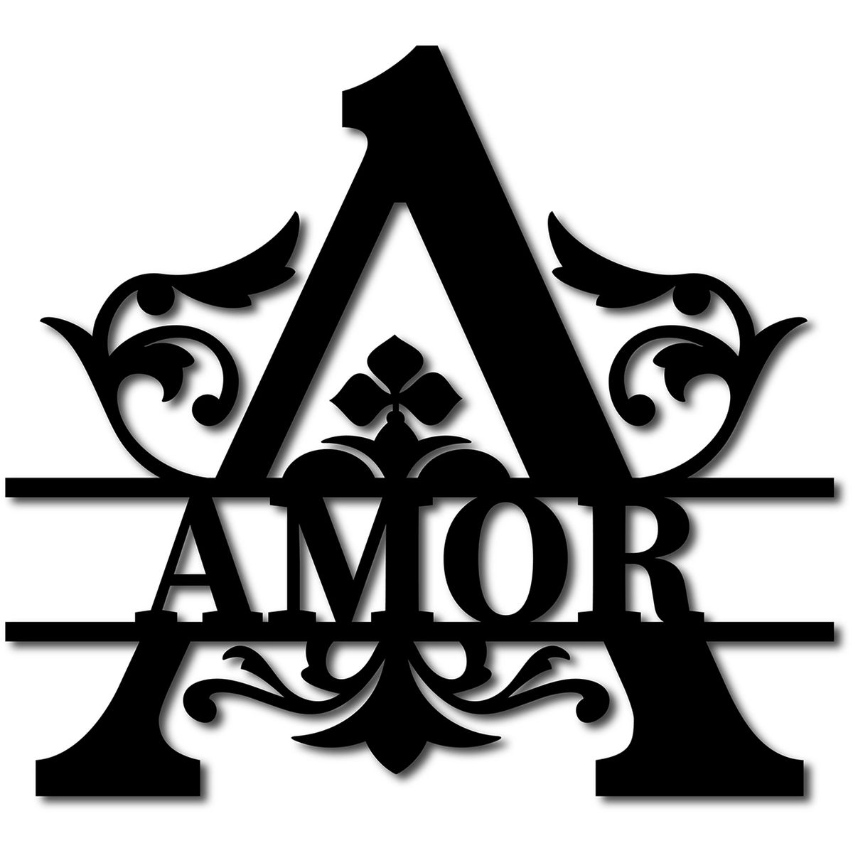 ELAB PROPIA - Cuadro Decorativo Ornamental AMOR - Madera Fun Republic