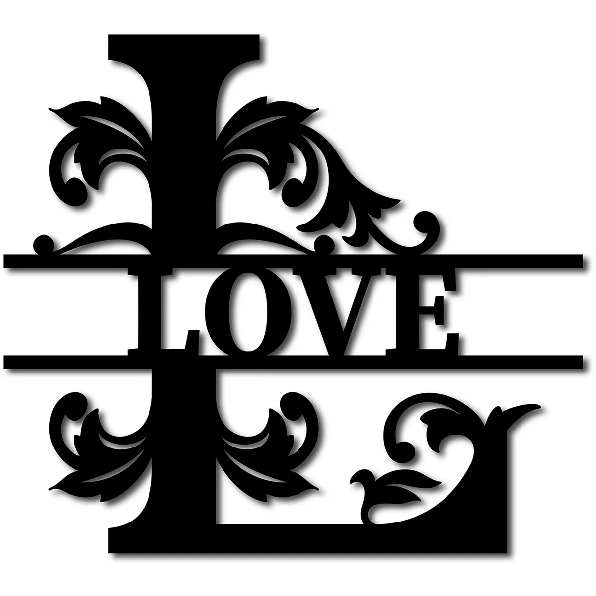 ELAB PROPIA - Cuadro Decorativo Ornamental LOVE - Madera Fun Republic